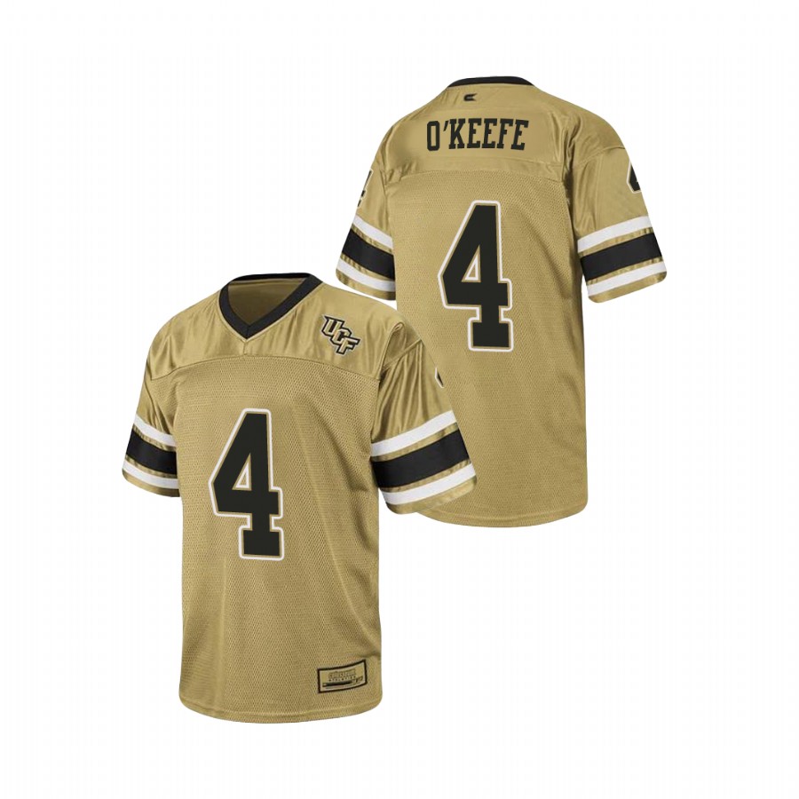 men's ucf knights ryan o'keefe gold replica stadium football jersey