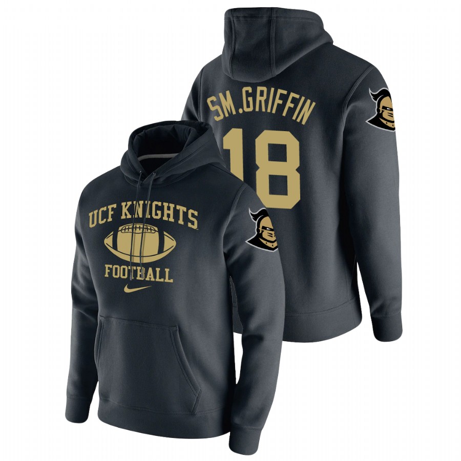 men's ucf knights shaquem griffin pullover black retro football hoodie