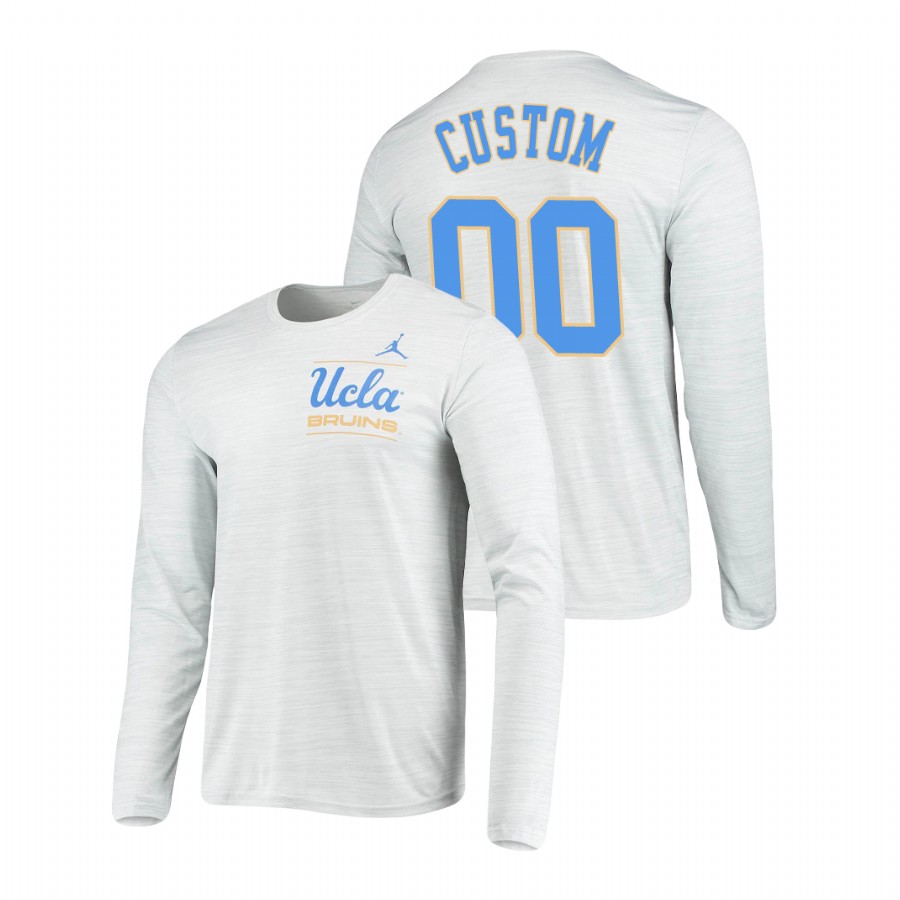 men's ucla bruins 2021 sideline velocity long sleeve custom white t shirt