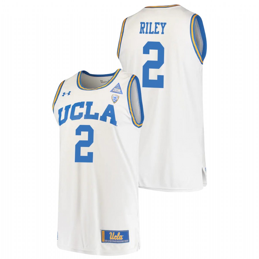 men's ucla bruins cody riley 2021 original retro college basketball white jersey