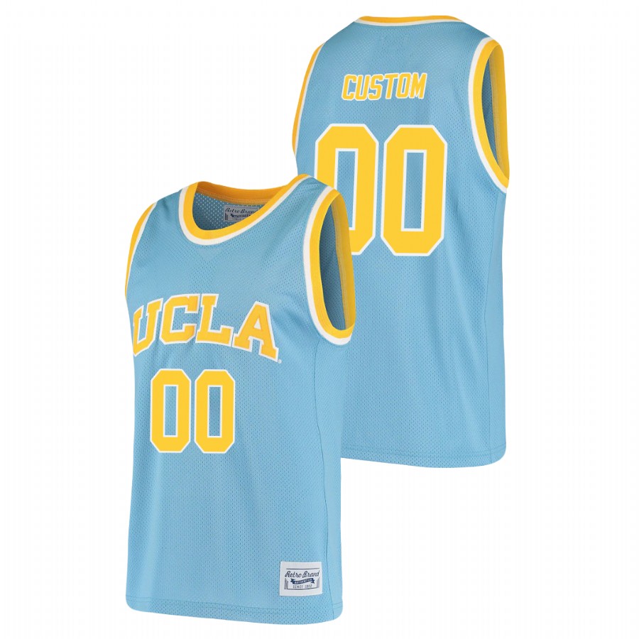 men's ucla bruins custom 2021 original retro alumni basketball blue jersey