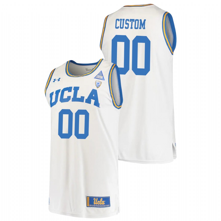 men's ucla bruins custom 2021 original retro college basketball white jersey