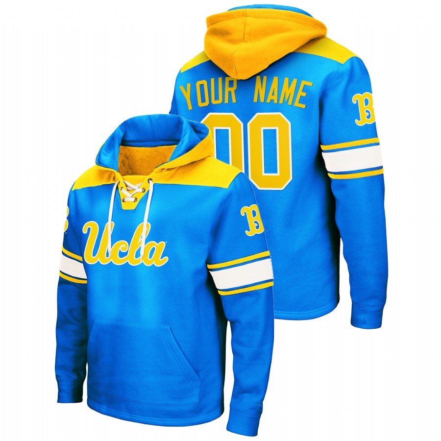 men's ucla bruins custom pullover blue 2.0 lace up hoodie