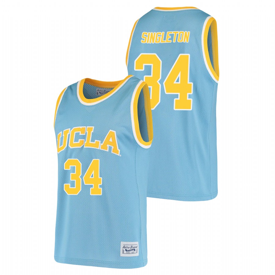 men's ucla bruins david singleton 2021 original retro alumni basketball blue jersey