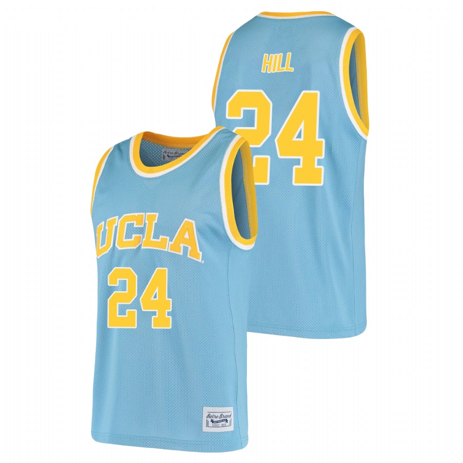 men's ucla bruins jalen hill 2021 original retro alumni basketball blue jersey