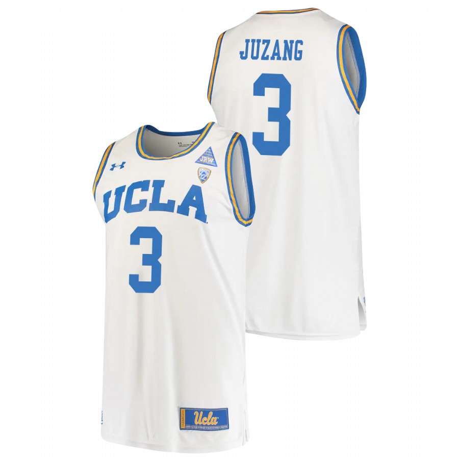 men's ucla bruins johnny juzang 2021 original retro college basketball white jersey