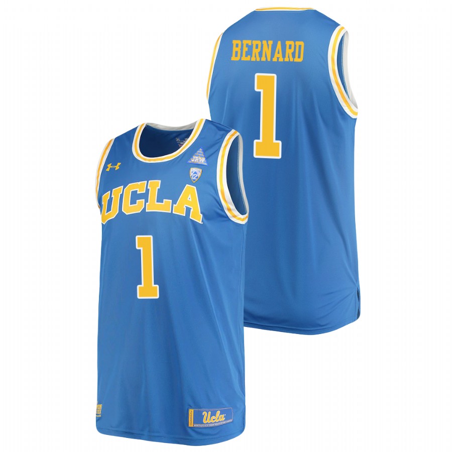 men's ucla bruins jules bernard 2021 replica performance college basketball blue jersey