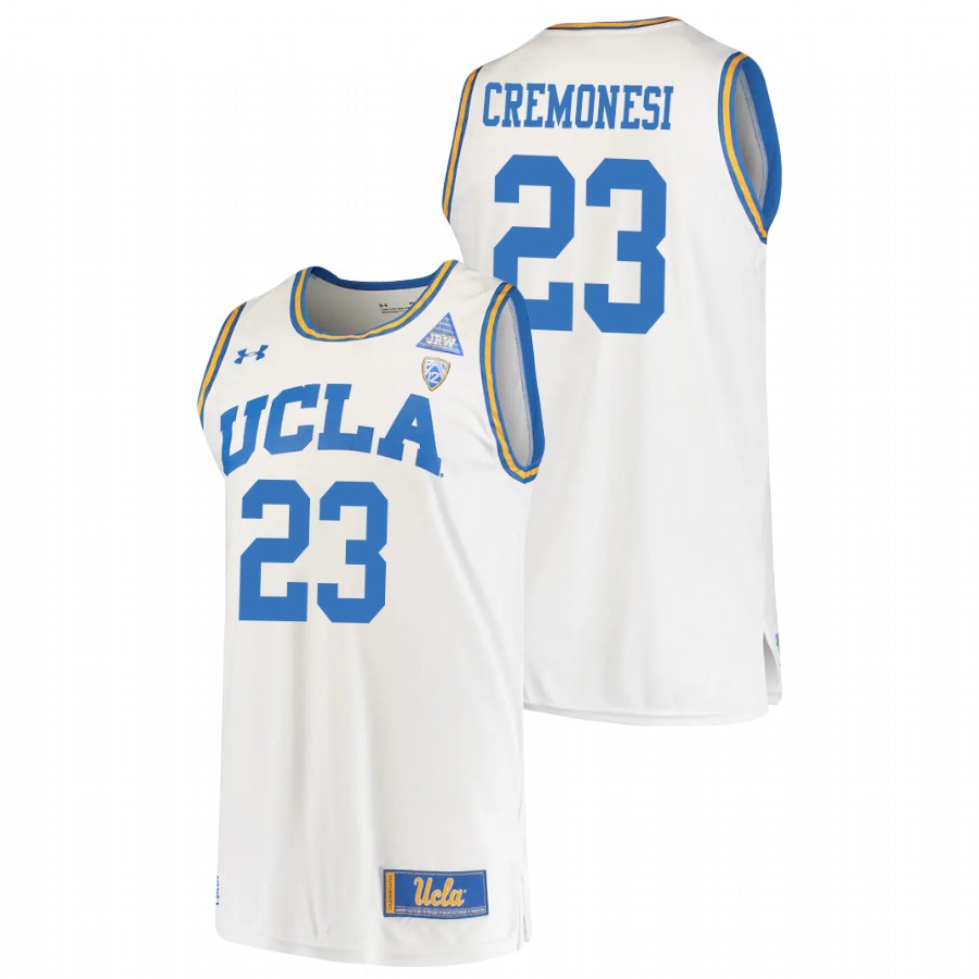 men's ucla bruins logan cremonesi 2021 original retro college basketball white jersey