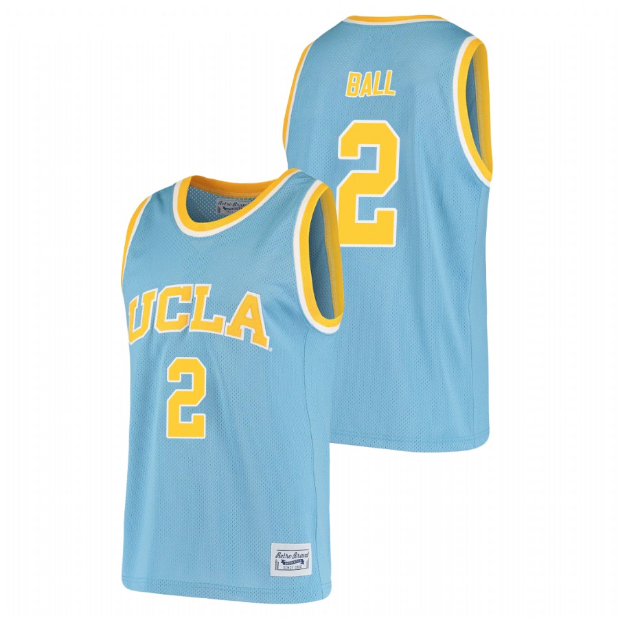 men's ucla bruins lonzo ball 2021 original retro alumni basketball blue jersey