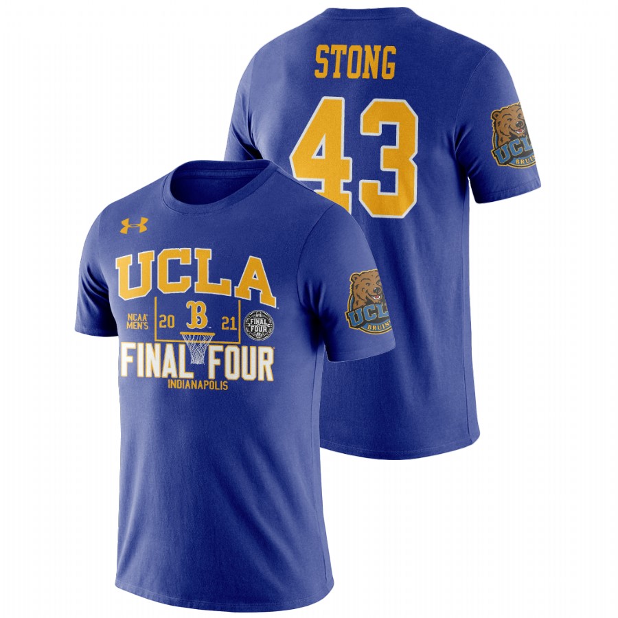 men's ucla bruins march madness final four basketball russell stong royal t shirt