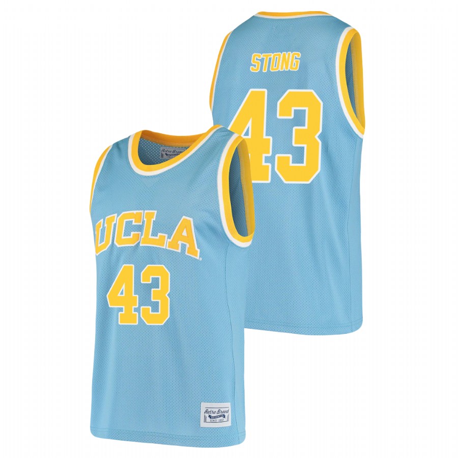 men's ucla bruins russell stong 2021 original retro alumni basketball blue jersey