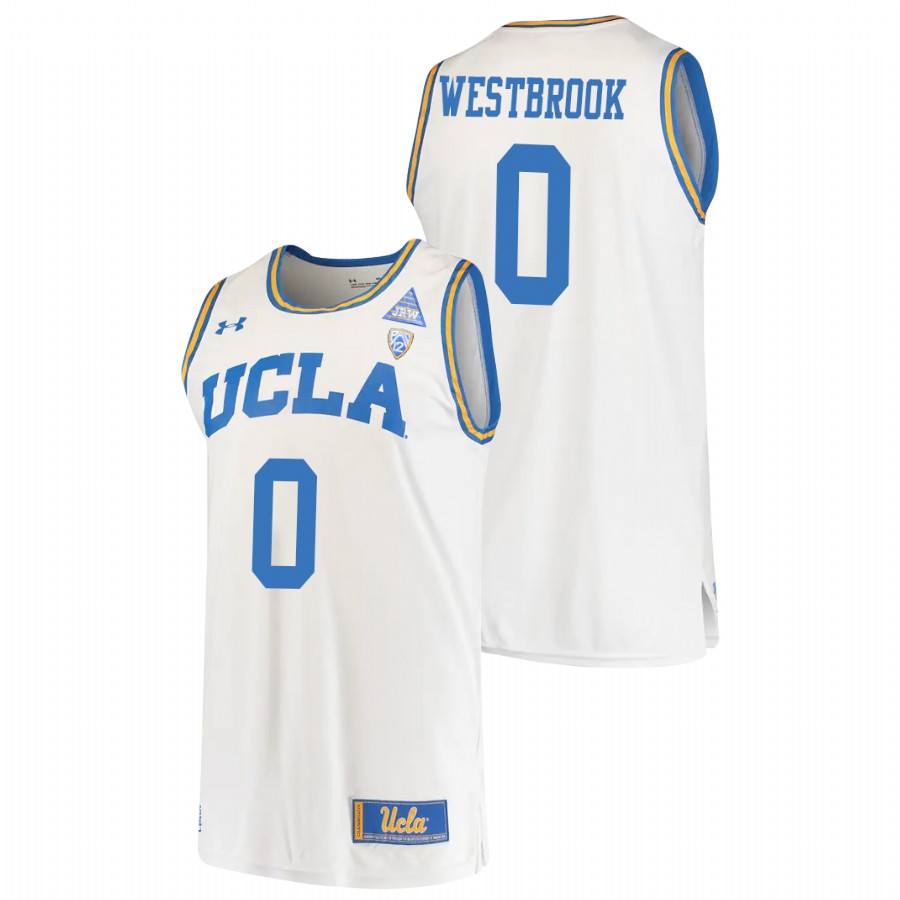 men's ucla bruins russell westbrook 2021 original retro college basketball white jersey