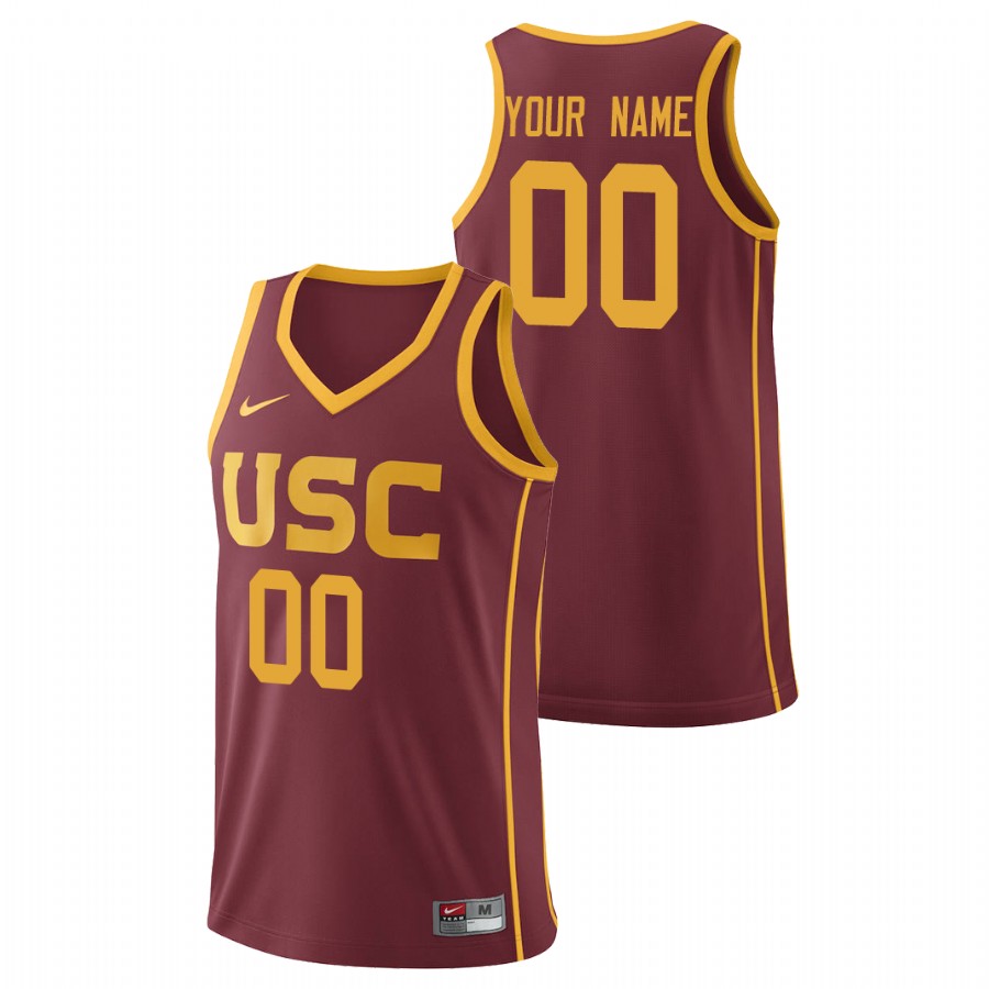 men's usc trojans custom cardinal replica college basketball jersey