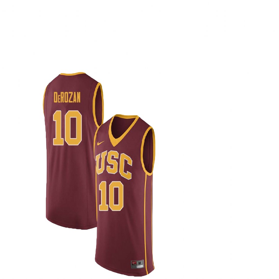 men's usc trojans demar derozan retired number college basketball maroon jersey