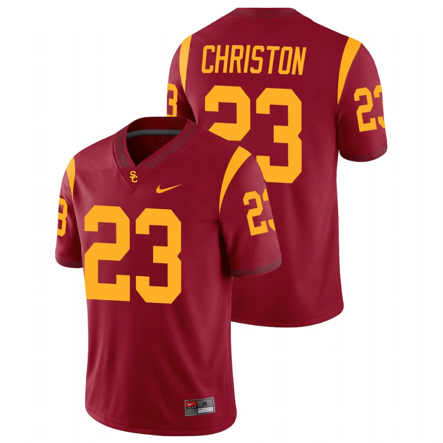men's usc trojans kenan christon cardinal college football alumni player game jersey