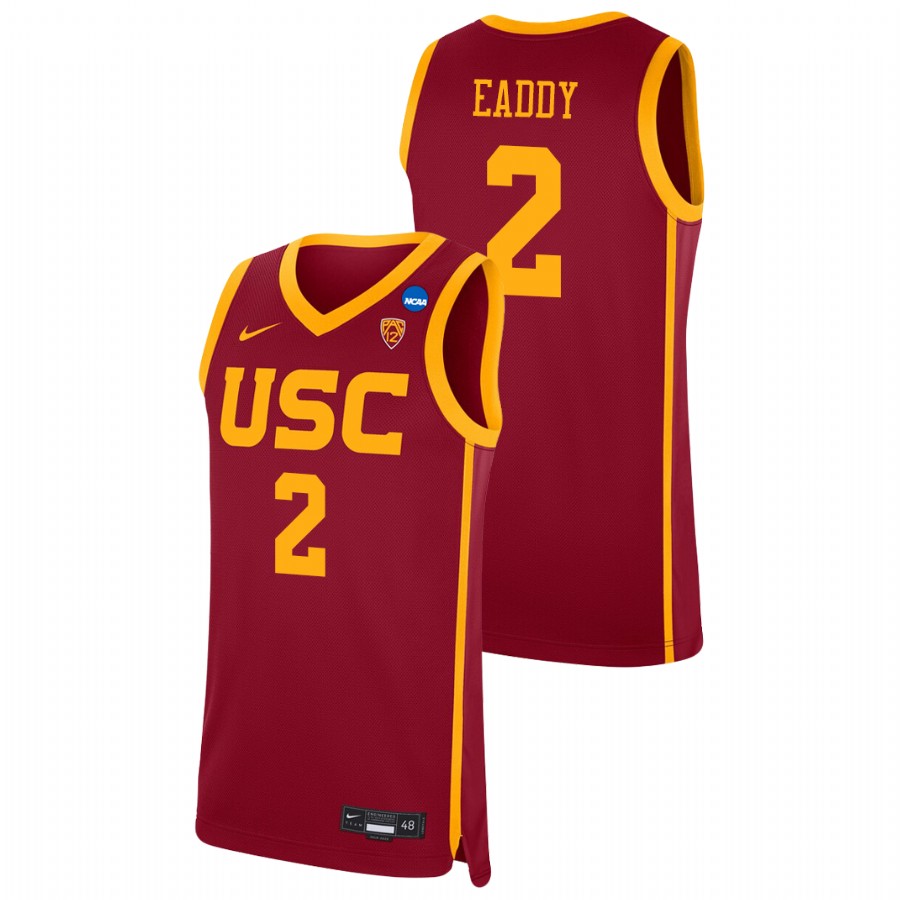 men's usc trojans tahj eaddy 2021 replica college basketball red jersey