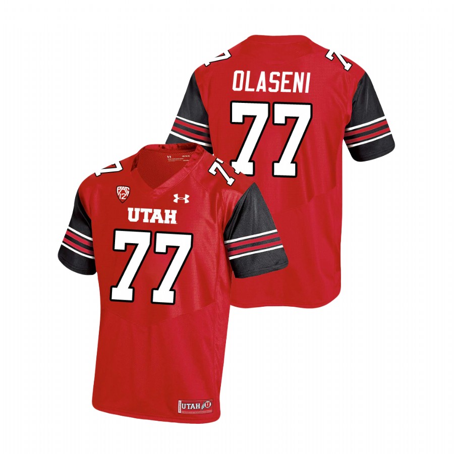 men's utah utes bamidele olaseni football premier red jersey