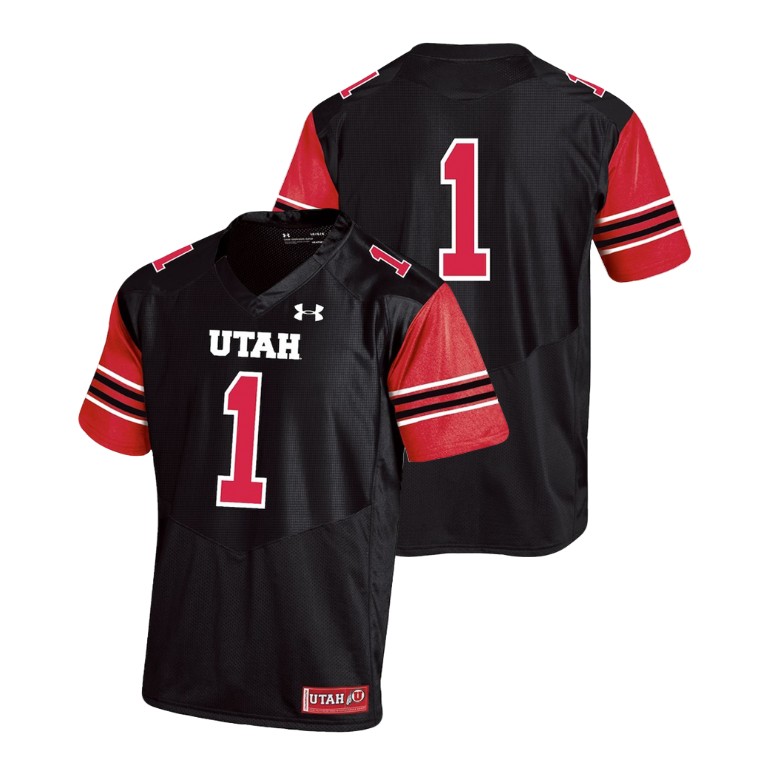 men's utah utes black college football performance premier jersey