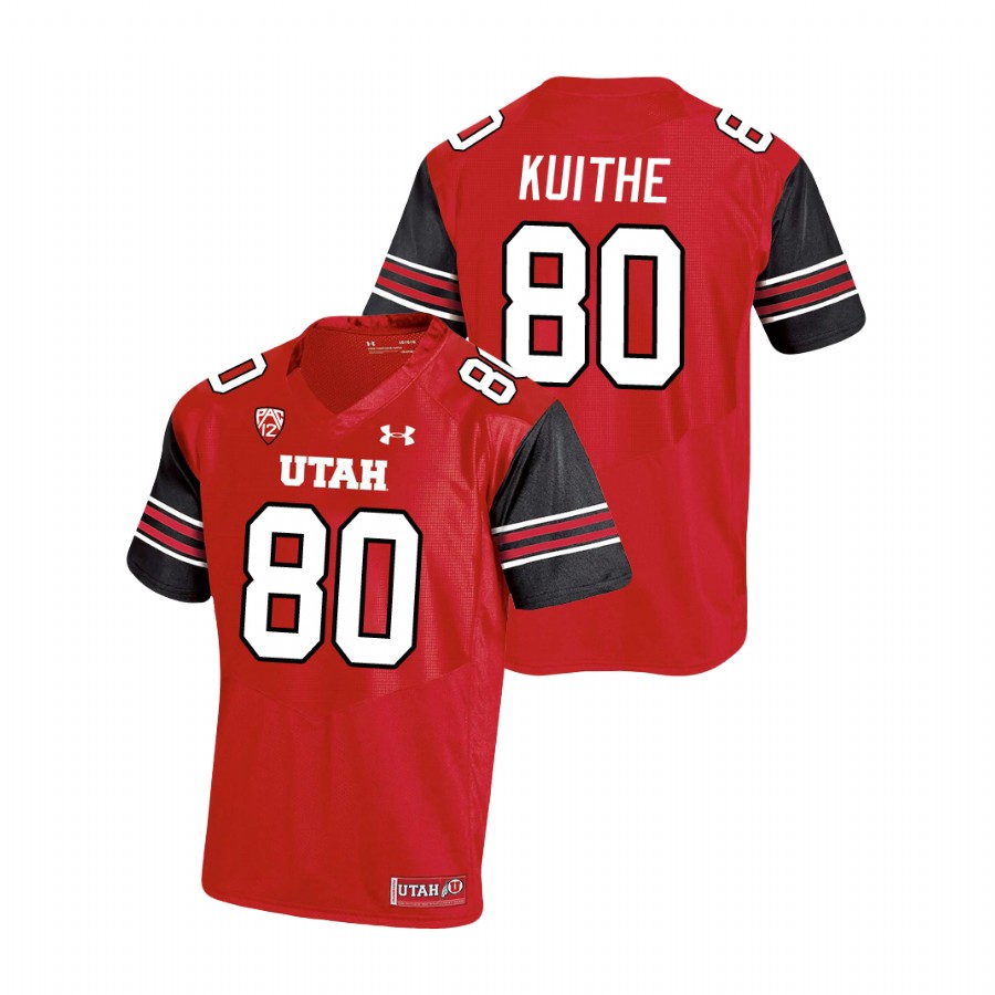 men's utah utes brant kuithe red premier performance football jersey