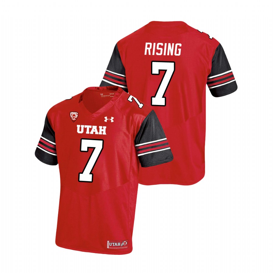 men's utah utes cameron rising football premier red jersey