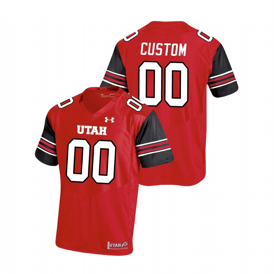 men's utah utes custom red college football jersey