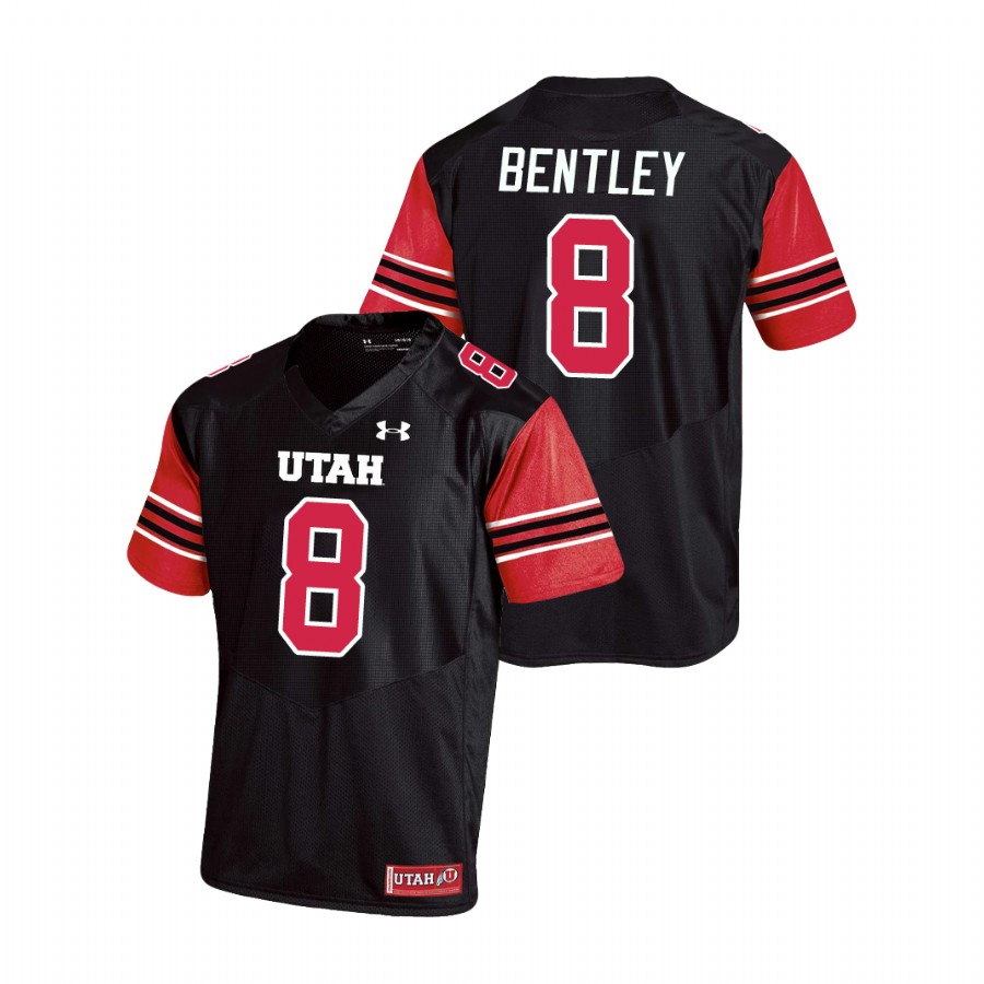men's utah utes jake bentley black replica college football jersey
