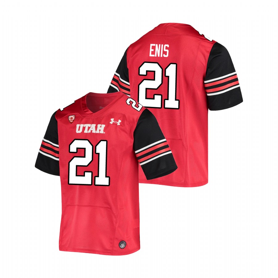 men's utah utes solomon enis red college football premiere jersey