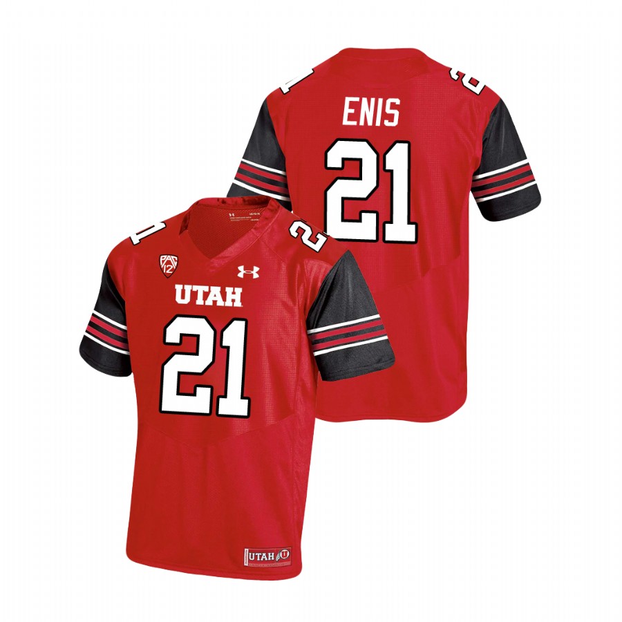 men's utah utes solomon enis red premier performance football jersey