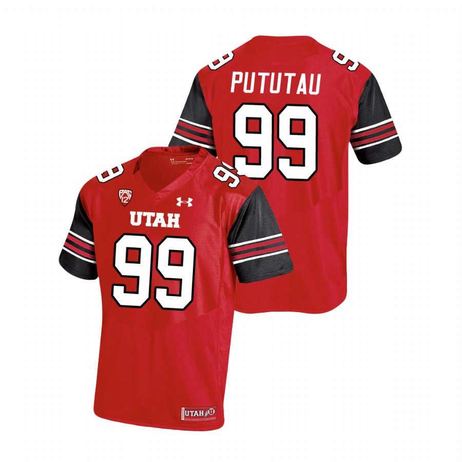 men's utah utes tennessee pututau red premier performance football jersey