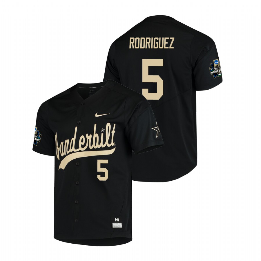men's vanderbilt commodores cj rodriguez baseball college world series black jersey