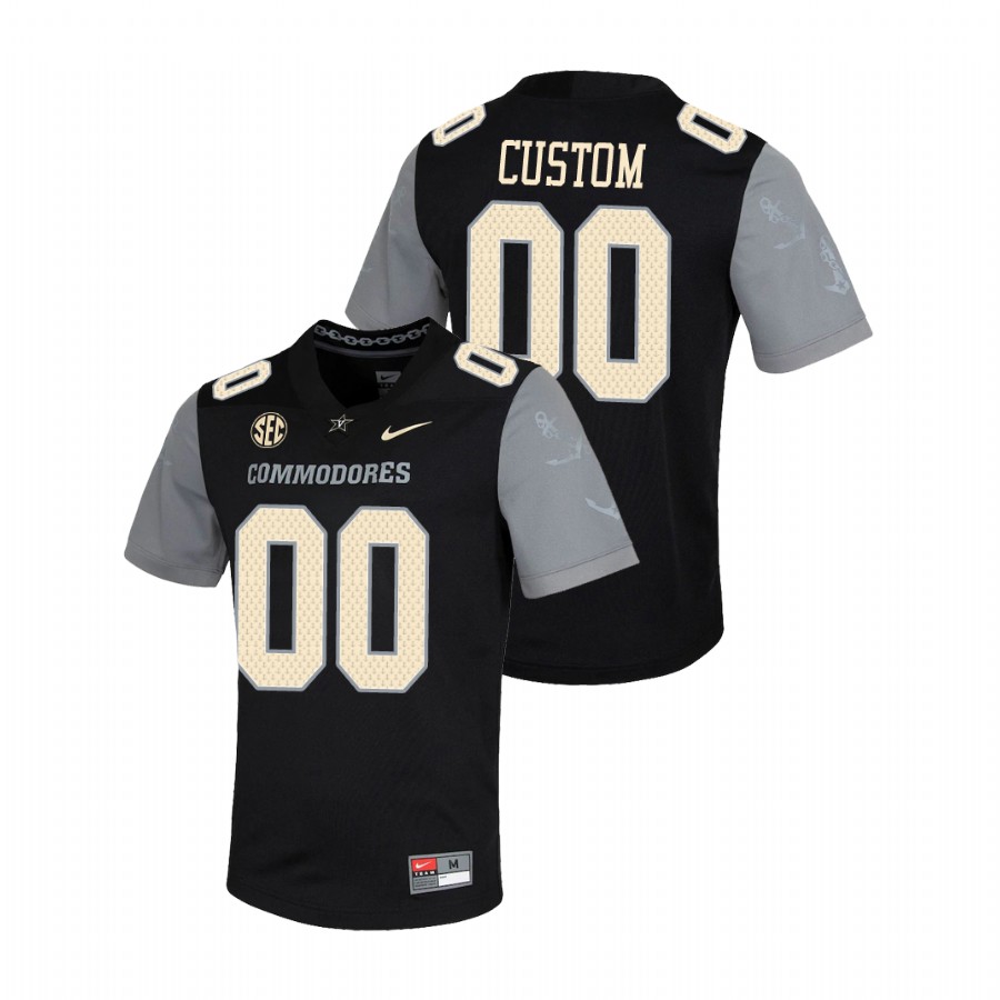 men's vanderbilt commodores custom black untouchable game jersey