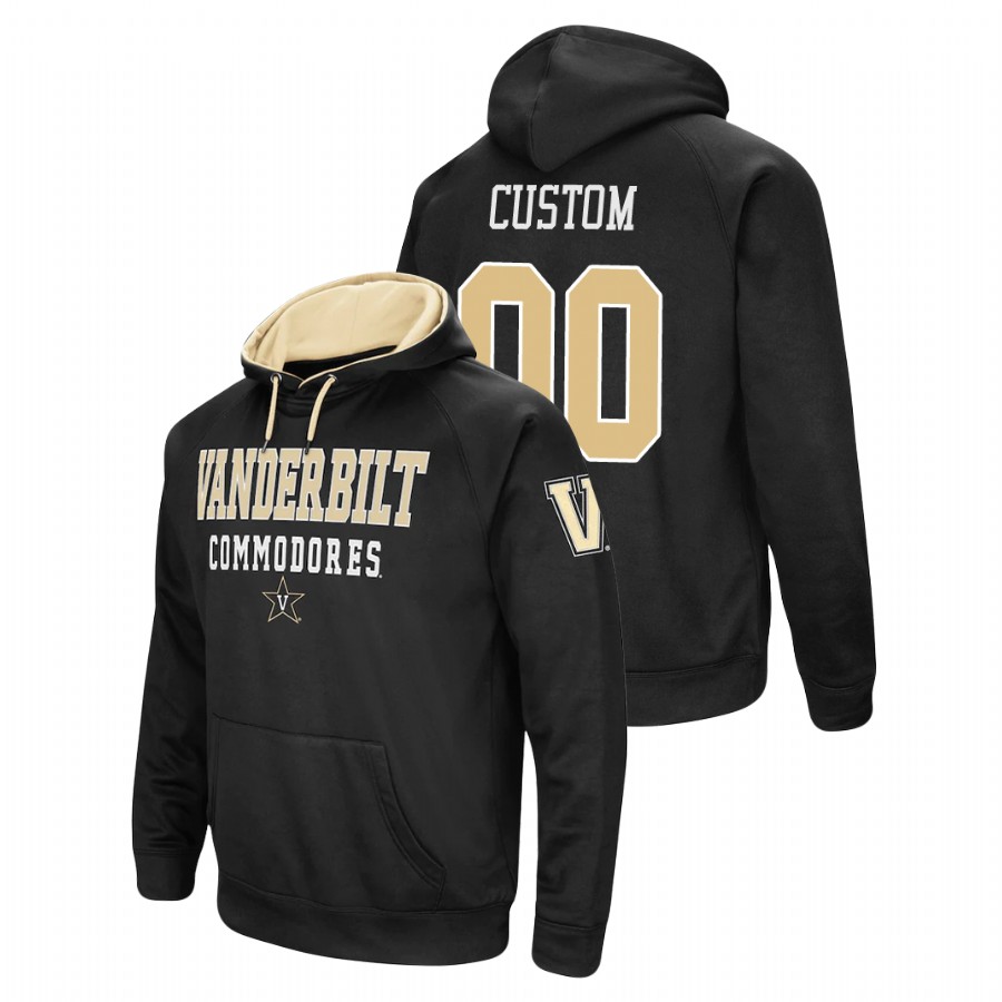 men's vanderbilt commodores custom pullover black performance hoodie