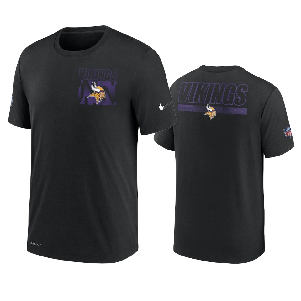 men's vikings black facility playbook performance t shirt