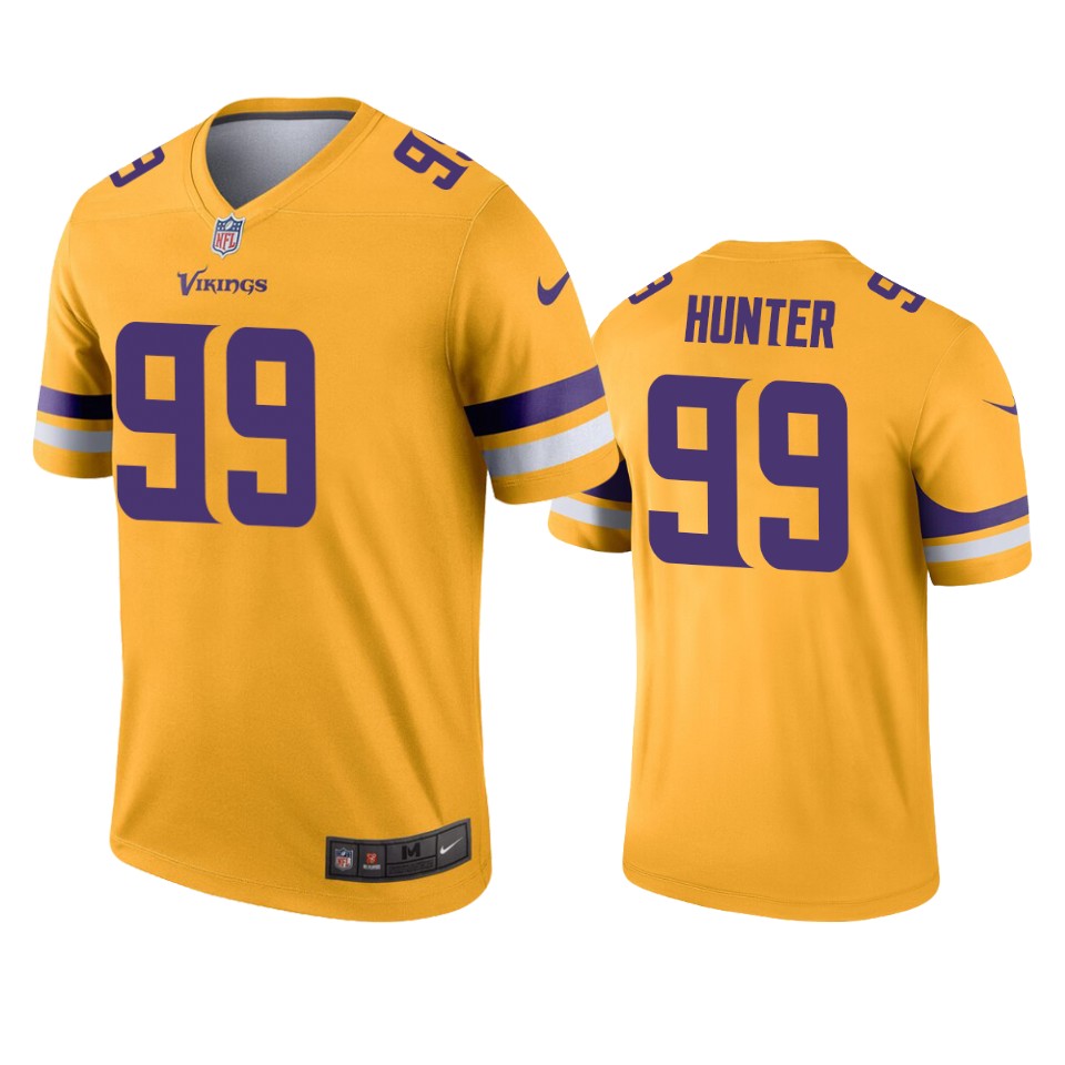 men's vikings danielle hunter gold inverted legend jersey