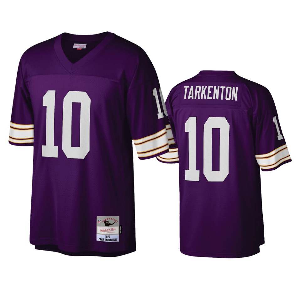 men's vikings fran tarkenton purple legacy replica jersey