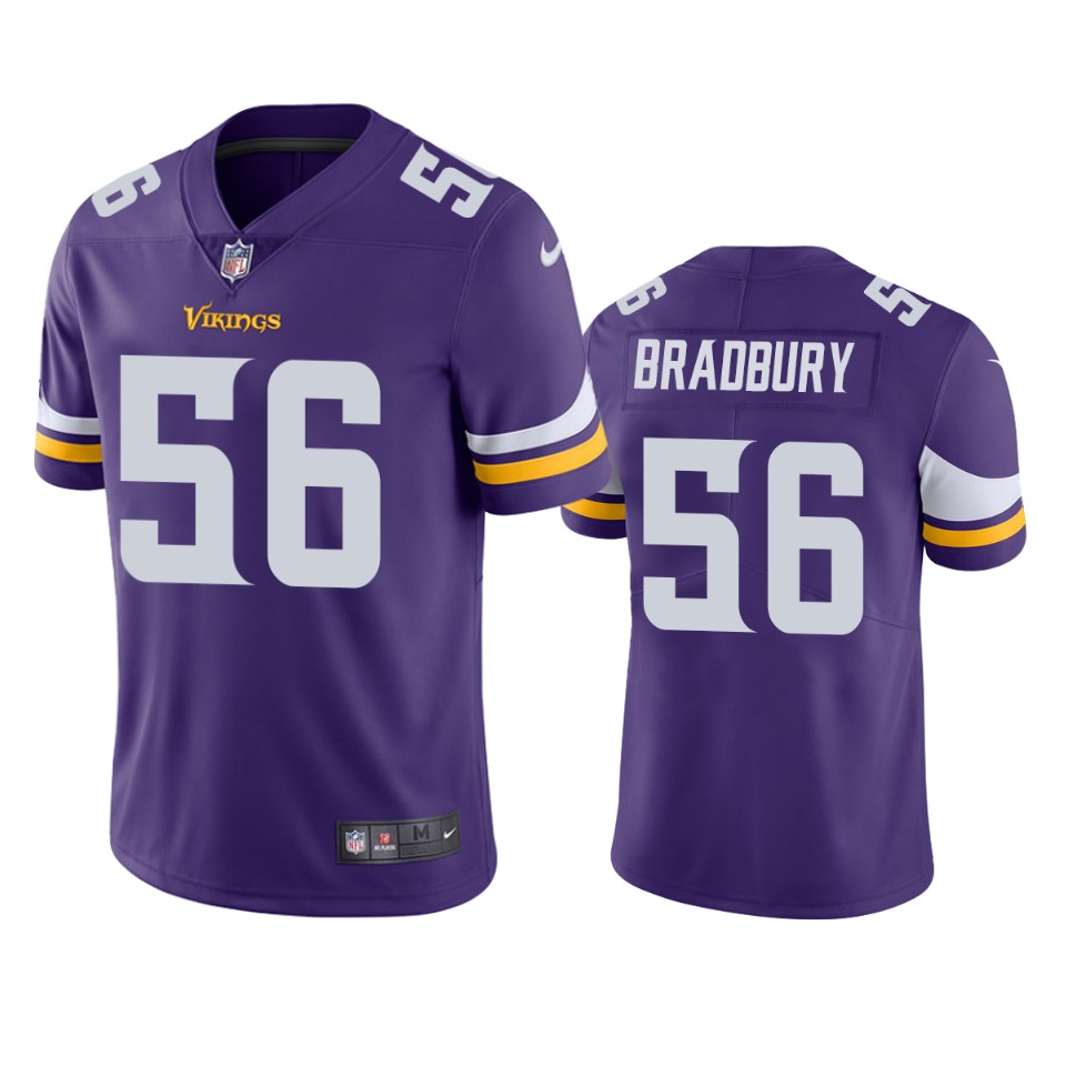 men's vikings garrett bradbury purple vapor limited jersey