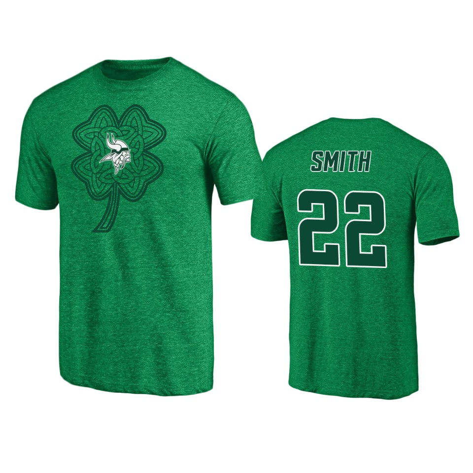 men's vikings harrison smith heathered kelly green st. patrick's day paddy's pride t shirt