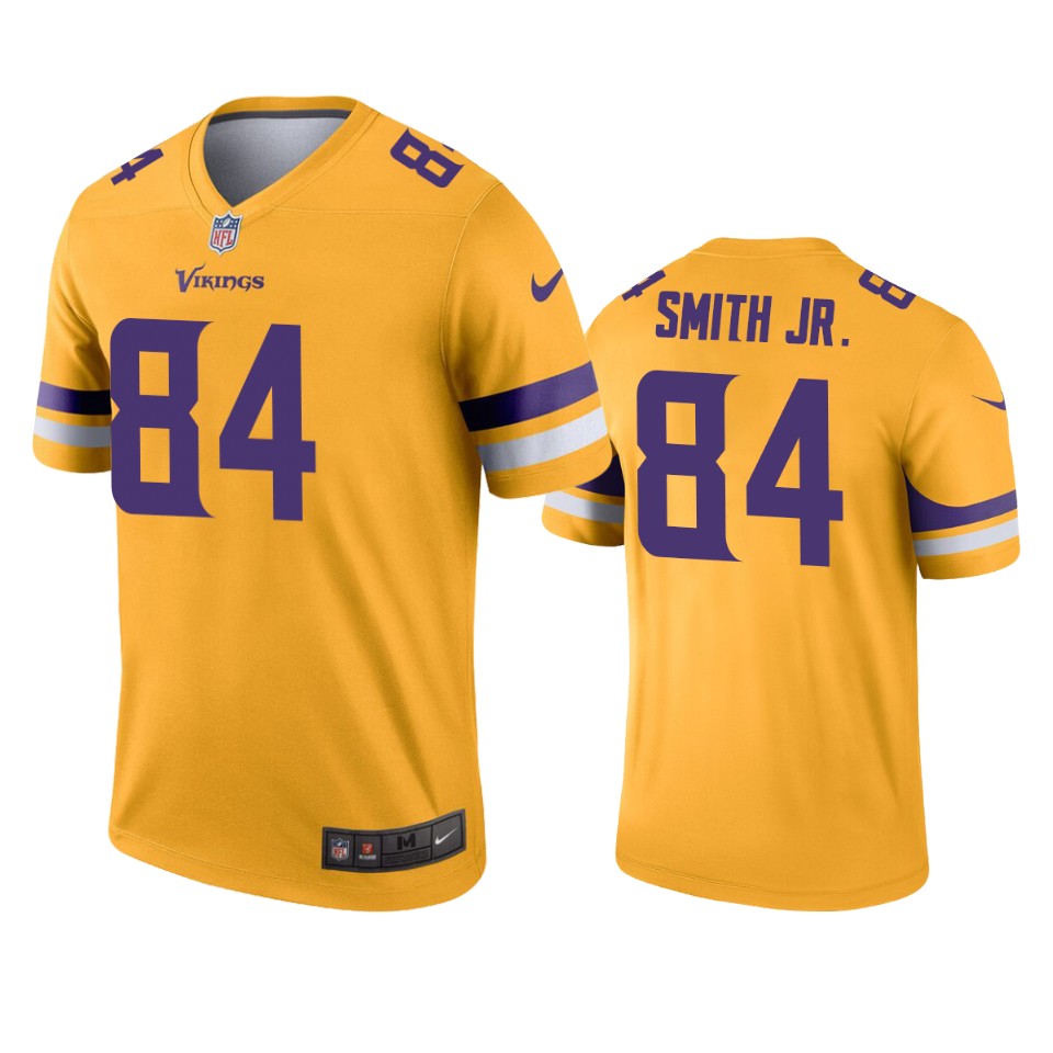 men's vikings irv smith jr. gold inverted legend jersey