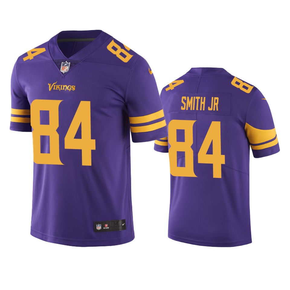 men's vikings irv smith jr. purple color rush limited jersey