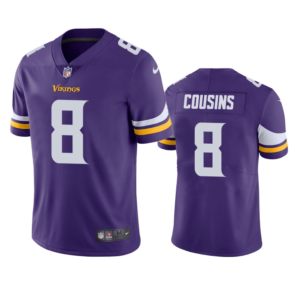 men's vikings kirk cousins purple vapor untouchable limited jersey