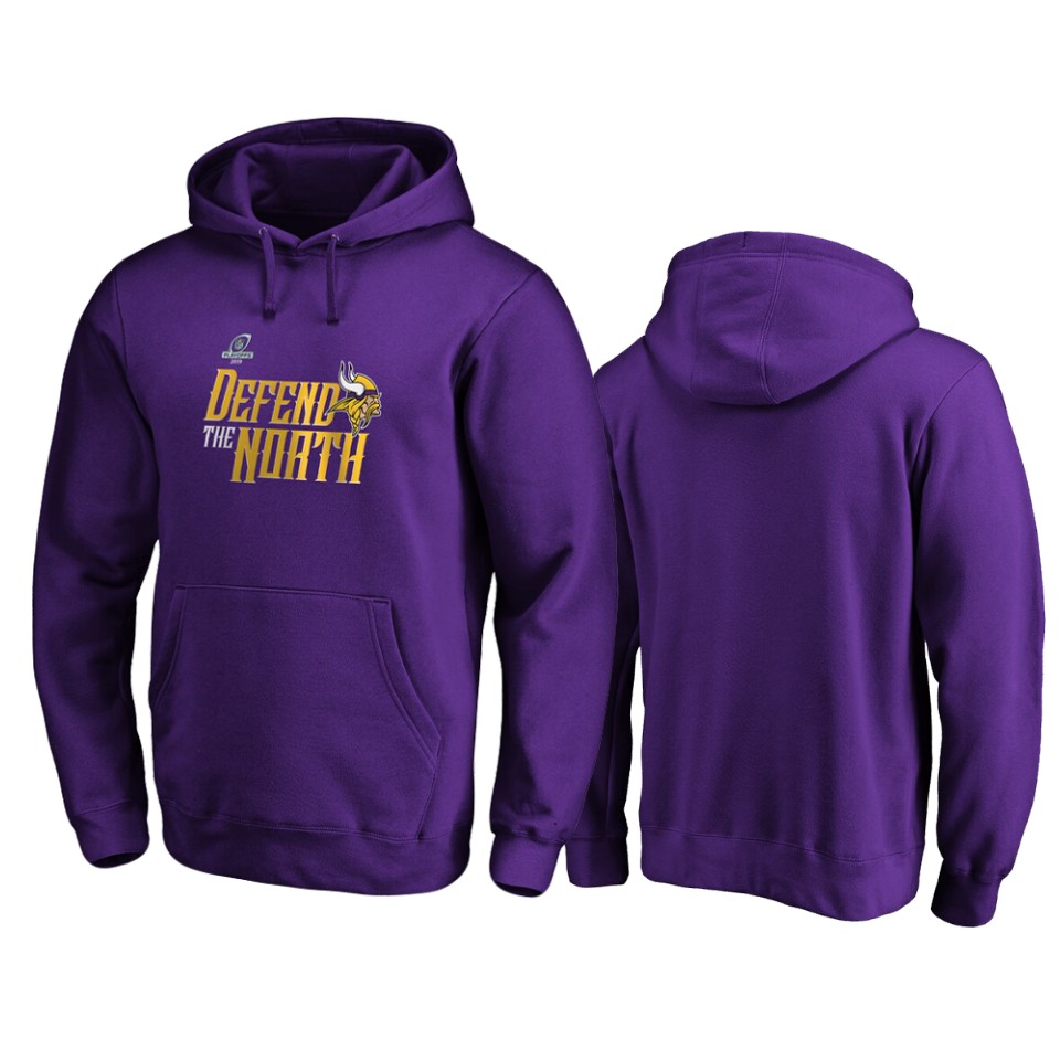 men's vikings purple 2019 nfl playoffs hometown checkdown pullover hoodie
