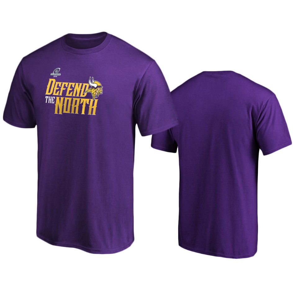 men's vikings purple 2019 nfl playoffs hometown checkdown t shirt