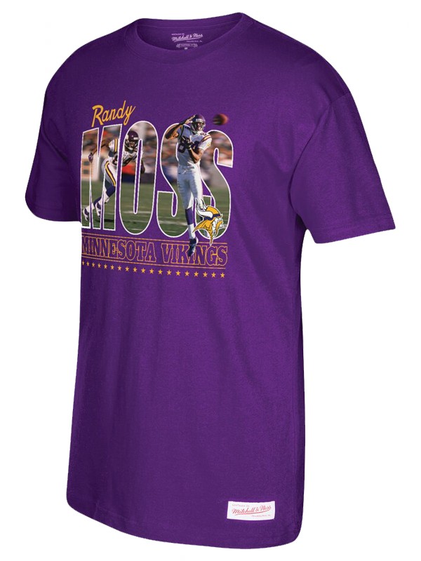 men's vikings randy moss purple photo real t shirt