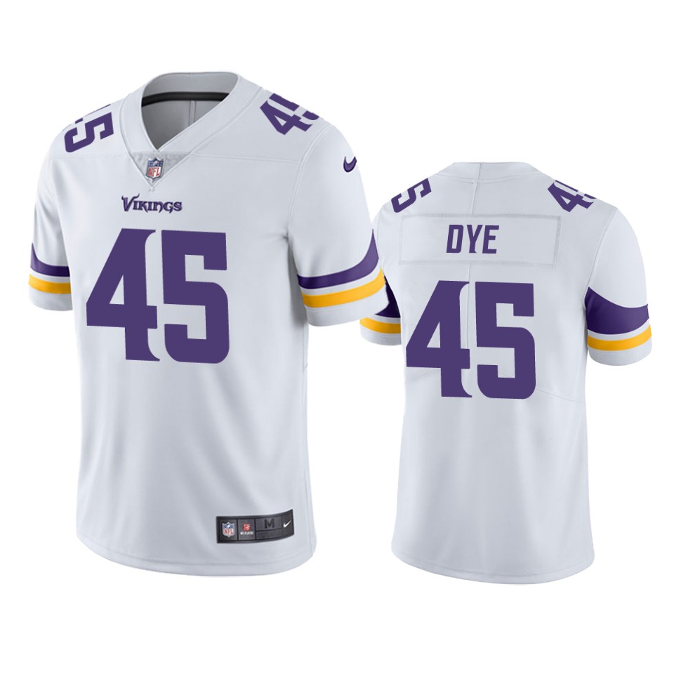 men's vikings troy dye white vapor untouchable limited jersey