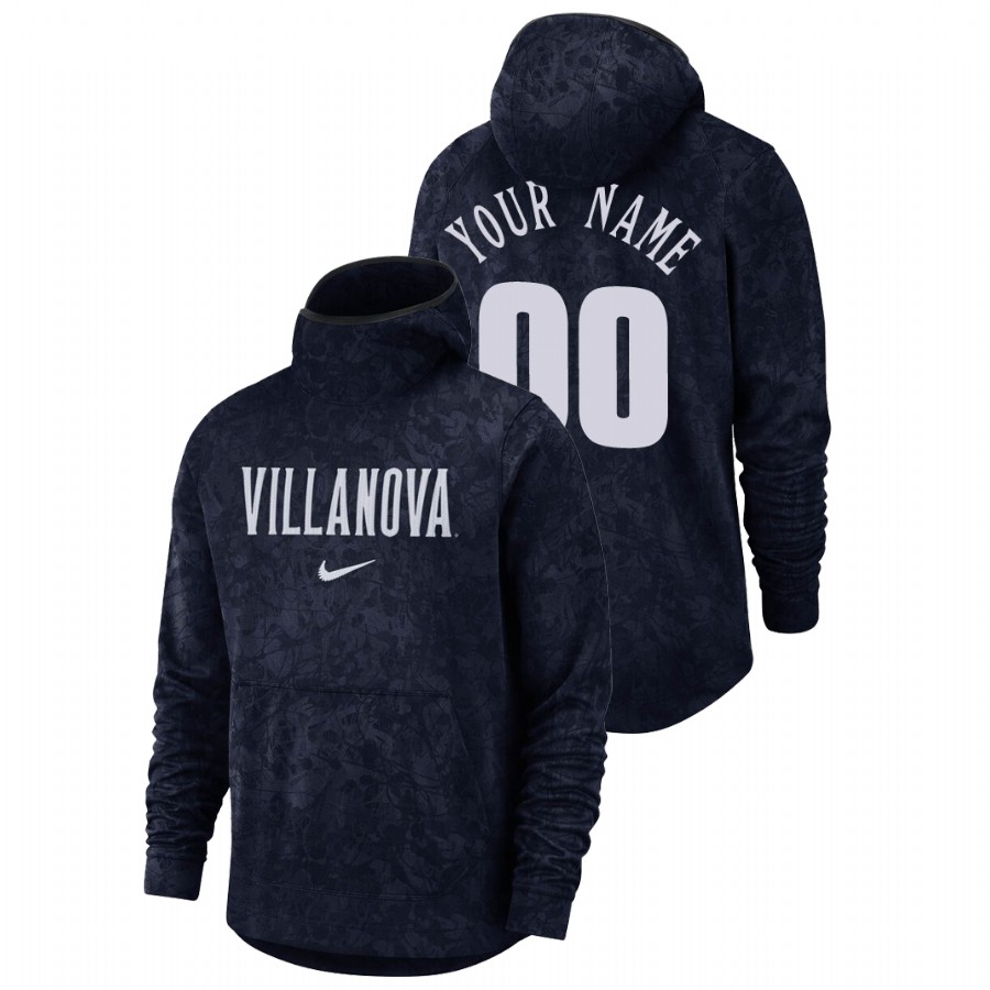 men's villanova wildcats custom team logo pullover navy basketball spotlight hoodie