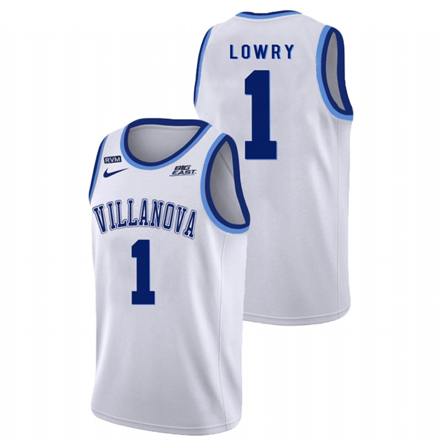 men's villanova wildcats kyle lowry college basketball white authentic jersey
