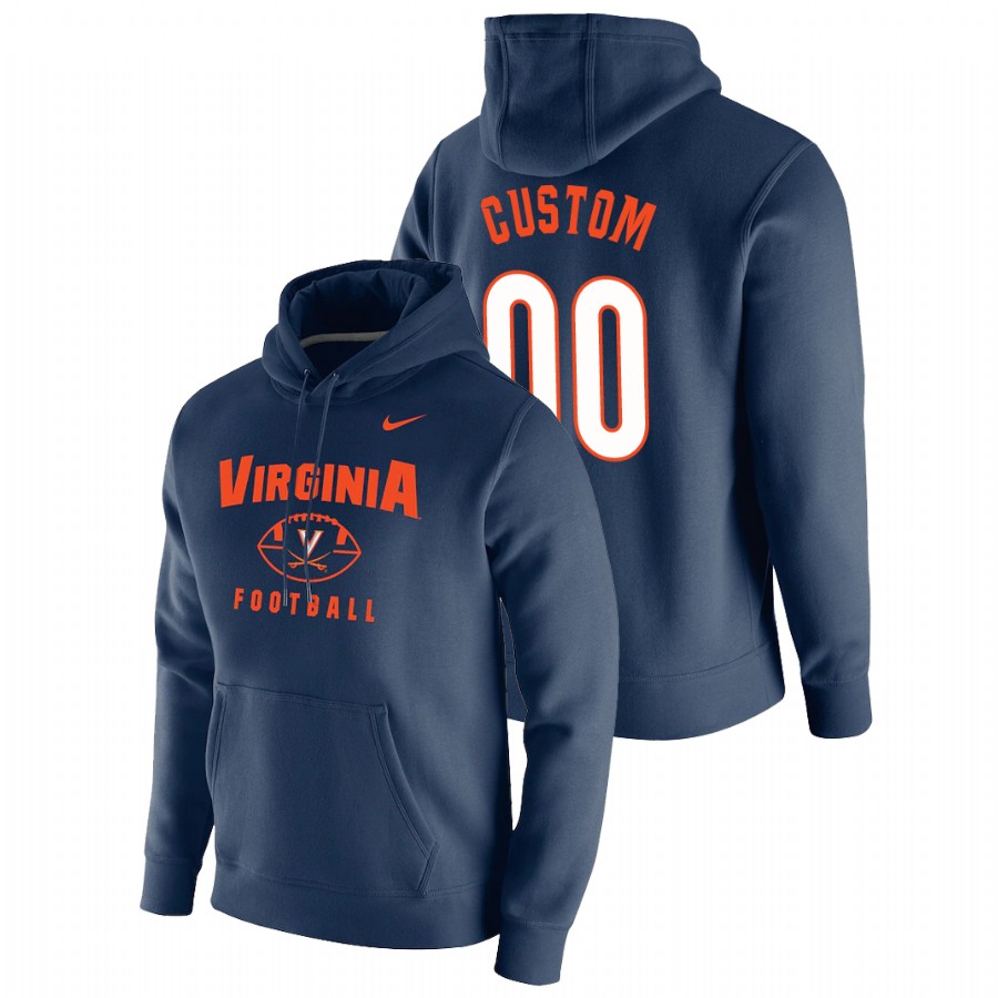 men's virginia cavaliers custom football pullover navy oopty oop hoodie