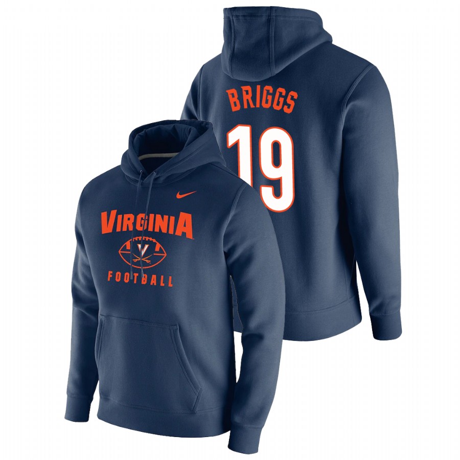 men's virginia cavaliers jowon briggs football pullover navy oopty oop hoodie