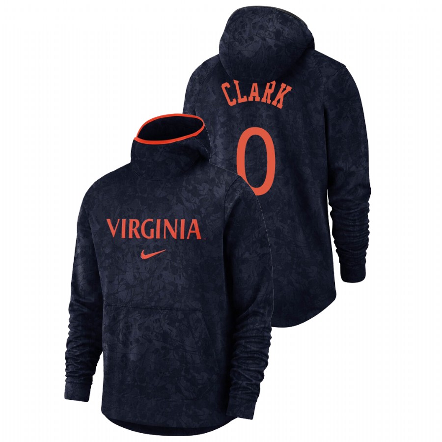 men's virginia cavaliers kihei clark team logo pullover navy basketball spotlight hoodie