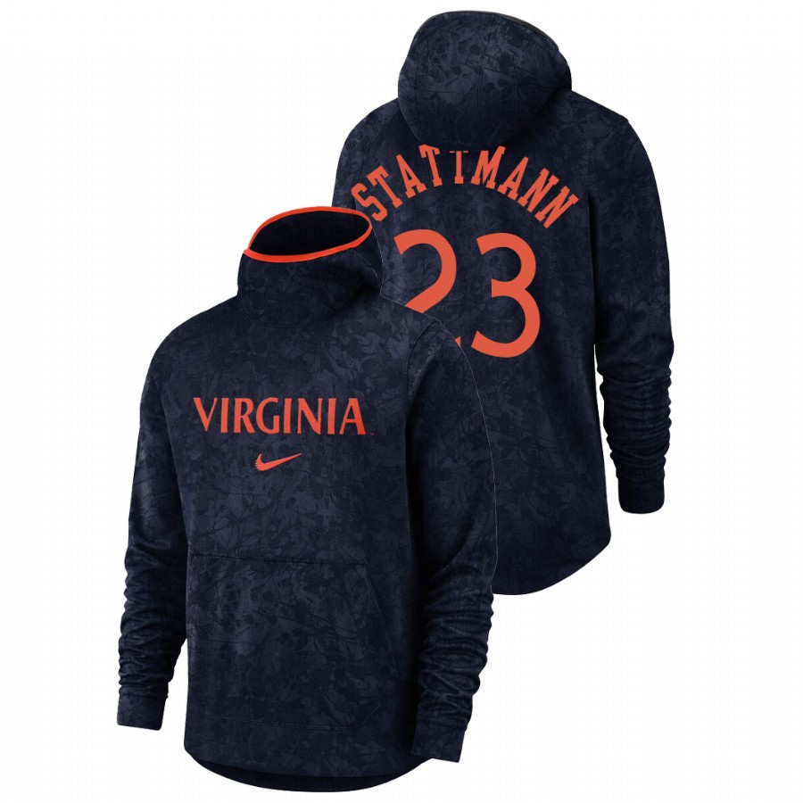 men's virginia cavaliers kody stattmann team logo pullover navy basketball spotlight hoodie